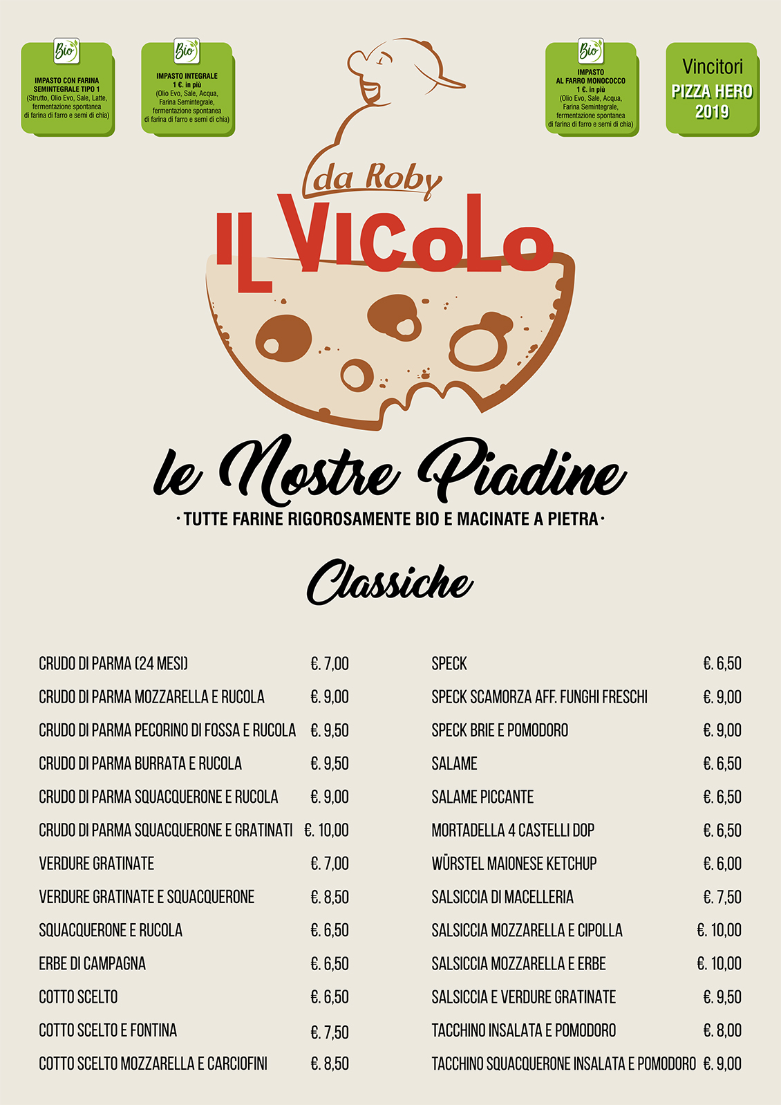 menu fronte